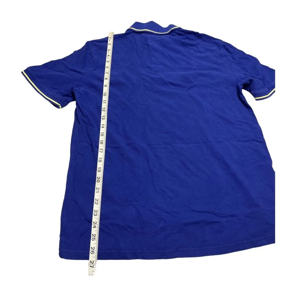 St. John's Bay Legacy Polo Shirt Medium Blue 100% Cotton Short Sleeve Classic - Picture 5 of 7